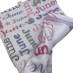 Baby Blanket June Infant Children Kids 36x29 Soft Fabric Nursury Girls